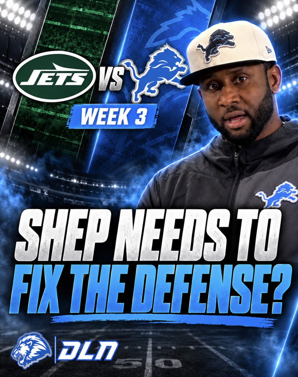 DLNPodcast's tweet photo. Kelvin Sheppard's defense is allowing 35.5 points per game. The Jets rank 20th in scoring.

If Detroit can't stop this offense, the conversation changes.

Week 3 preview with @Section344Lions and @JCSportsDetroit 

🎧 Watch/Listen here: https://t.co/sC8Lk7WiuP

LISTEN HERE TO OUR PODCASTS ⬇️ 
Spotify ;  https://t.co/AV2XTcDgVC

Apple; https://t.co/AbODc9rVh2

YouTube https://t.co/8Ay0y14Jrq