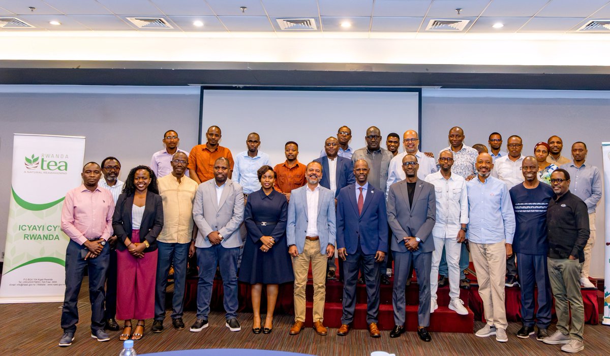 RwandAgriExport's tweet photo. Today, NAEB’s CEO @_claudebizimana delivered welcome remarks at the validation workshop for the 10-year Rwanda Tea Strategy (2027–2037).

He emphasized that as #Rwanda looks ahead, the ambitions for the tea sector must be fully aligned with #Vision2050 and the priorities of #NST2, particularly increasing agricultural productivity, promoting private investment and value addition, expanding exports, creating decent jobs, and building a more climate-resilient and inclusive economy.

#RwandaTea