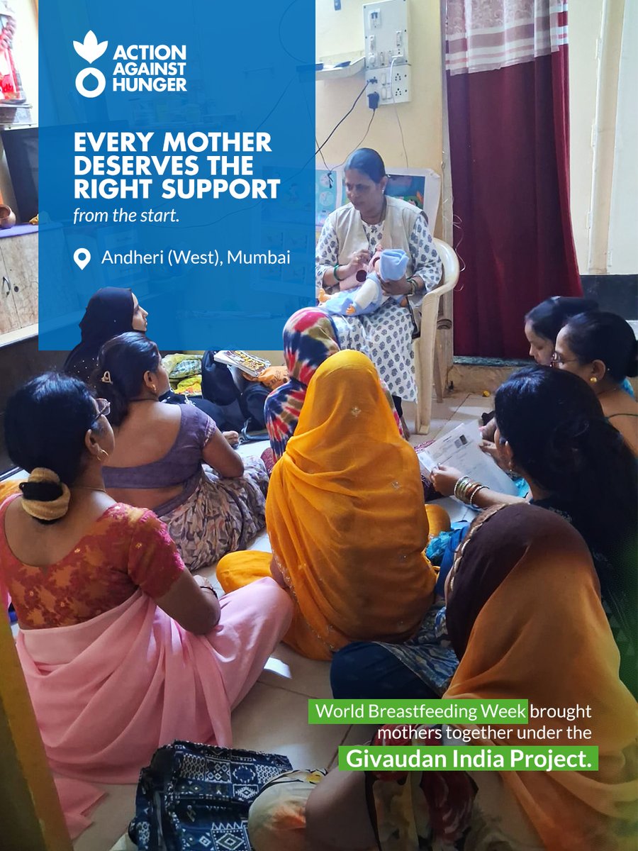 AAH_India's tweet photo. The right support can strengthen every breastfeeding journey.

Through the Givaudan India Project, mothers received practical guidance to build awareness and confidence during World Breastfeeding Week.

#ActionAgainstHunger #GivaudanIndia #WorldBreastfeedingWeek https://t.co/7O23g2X3m2