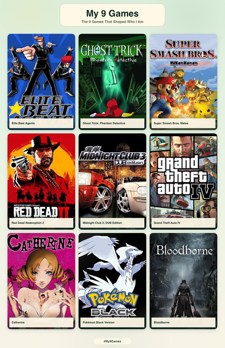 TeezoTouchedOn's tweet photo. and 9 games that shaped me https://t.co/Yo3MjDtHd6