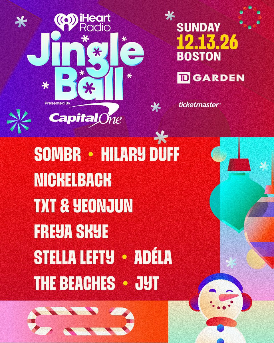translatingTXT's tweet photo. txt &amp; yeonjun are a part of the 2026 iheartradio jingle ball  in boston line up (13th december 2026) https://t.co/Pneas9wmTH