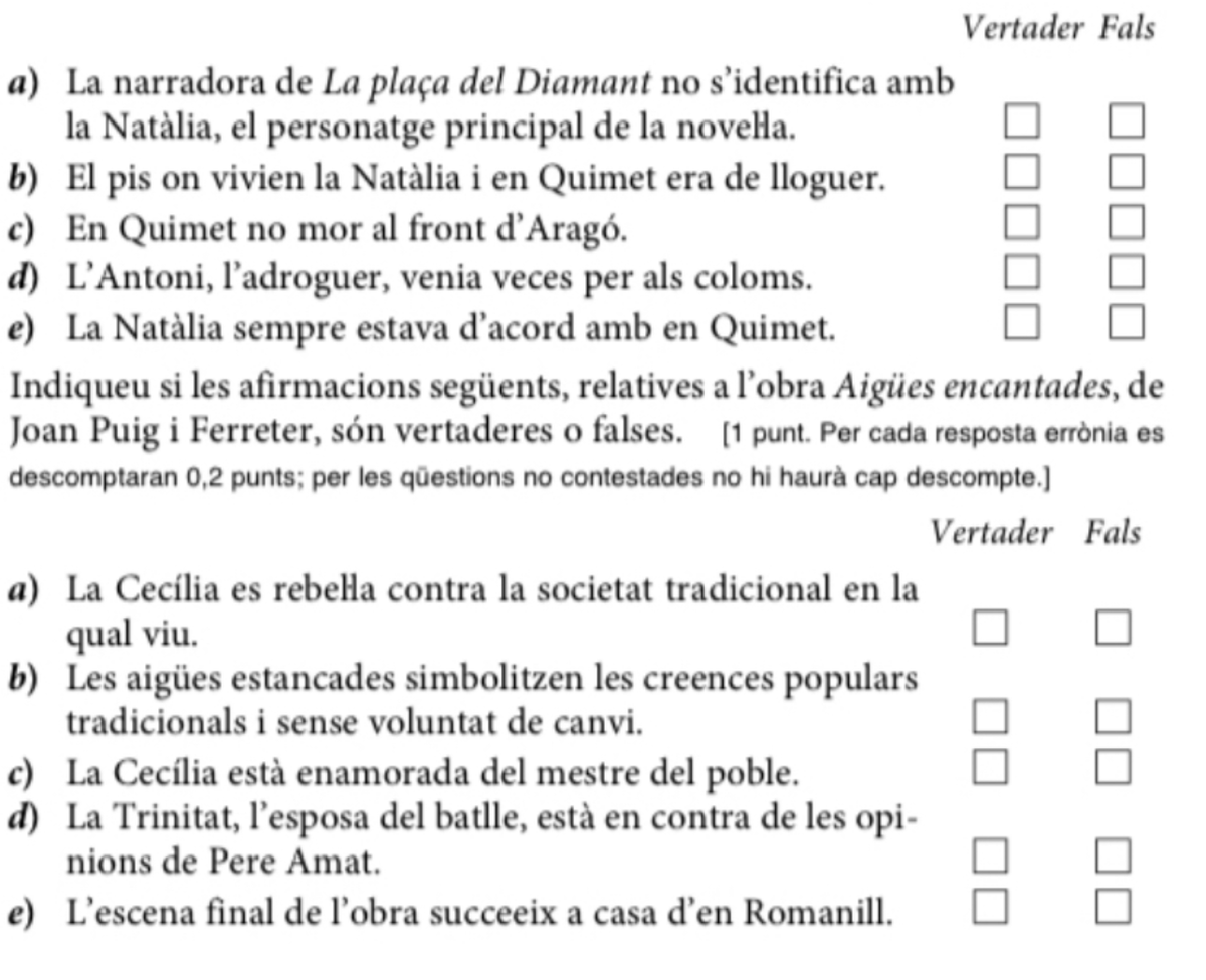 jan_coma's tweet photo. @SergiMA91 Però les lectures no havien desaparegut, ni de bon tros, al batxillerat. Els docents havien d’elaborar un itinerari de lectura on òbviament hi cabia Mirall trencat o d’altres obres de referència.
Ara, si a les PAU es continua així…
 (2024, lectures obligatòries, una vergonya) https://t.co/hCRWIntglf