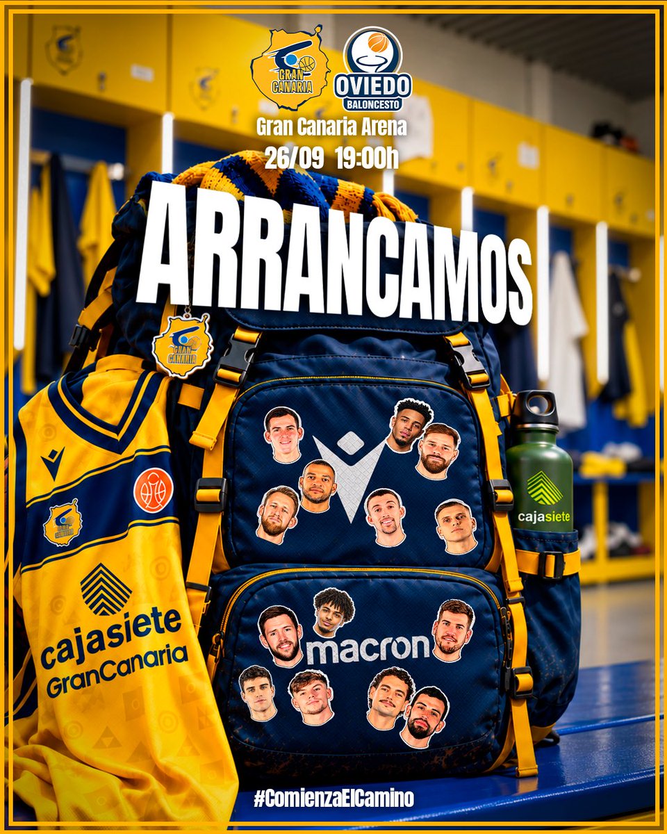 GranCanariaCB's tweet photo. #ComienzaElCamino. Mochila equipada, nuevos compañeros de viaje, y mucha ilusión.

¡Nos vemos mañana sábado a las 19:00 horas, #MareaAmarilla! 💪‼️🔥 https://t.co/mNq8oOq1V9