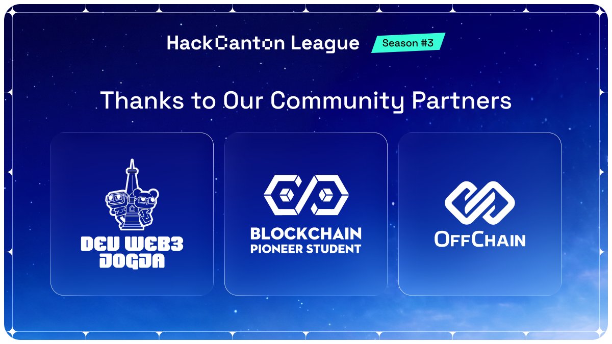 appsfactory_cc's tweet photo. #HackCanton S3 reached builders across 48 countries.

Big thanks to the communities helping us reach beyond our own channels:

• @devweb3jogja
• @bps_club
• @offchainglobal

Indonesia alone accounted for 47 registrations this season.

Thanks for carrying #HackCanton into your communities 🤝