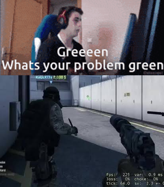 NartOutHere's tweet photo. The creator of the legendary “Green, what is your problem, Green?” phrase has finally reached FACEIT Level 10

Streamer @Tenseiken83  shared that he has achieved Level 10 for the first time at 43 years old after playing 8,349 FACEIT matches

Never give up on the grind 🫡 https://t.co/z1TMcK9PK4