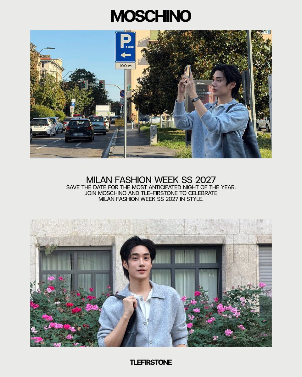 _lakkhun's tweet photo. มิลานหล่อมากคับบบ 💚

#TLE_mtm #Firstone 
#MOSCHINO #TleFirstone
#MilanFashionWeek #MFW https://t.co/cdtuBSw0AL