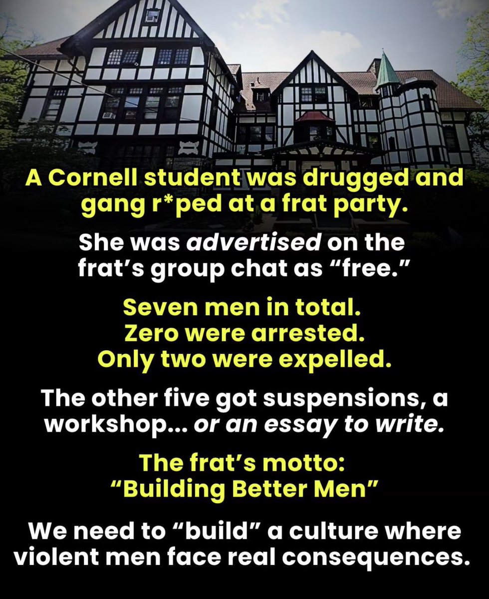 AnnieForTruth's tweet photo. This is disgusting and unacceptable Cornell University. 🤬 I’m glad the victim is suing! ✅ https://t.co/diwBIRqqqd https://t.co/gBdhwfghGC