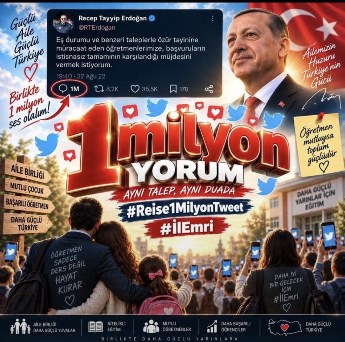 nihniiii's tweet photo. Sayın Cumhurbaşkanım, bir baba, #AyrılığaSONverMEB, bir dede olarak sizden; mazeret şartlarını taşıyıp kontenjan nedeniyle yerleşemeyen öğretmenlerimize İL EMRİ uygulanmasını talep ediyoruz 🏡. @RTErdogan @EmineErdogan @burhanduran @hasandogan @ackilic76 https://t.co/Ba6G4j8whL