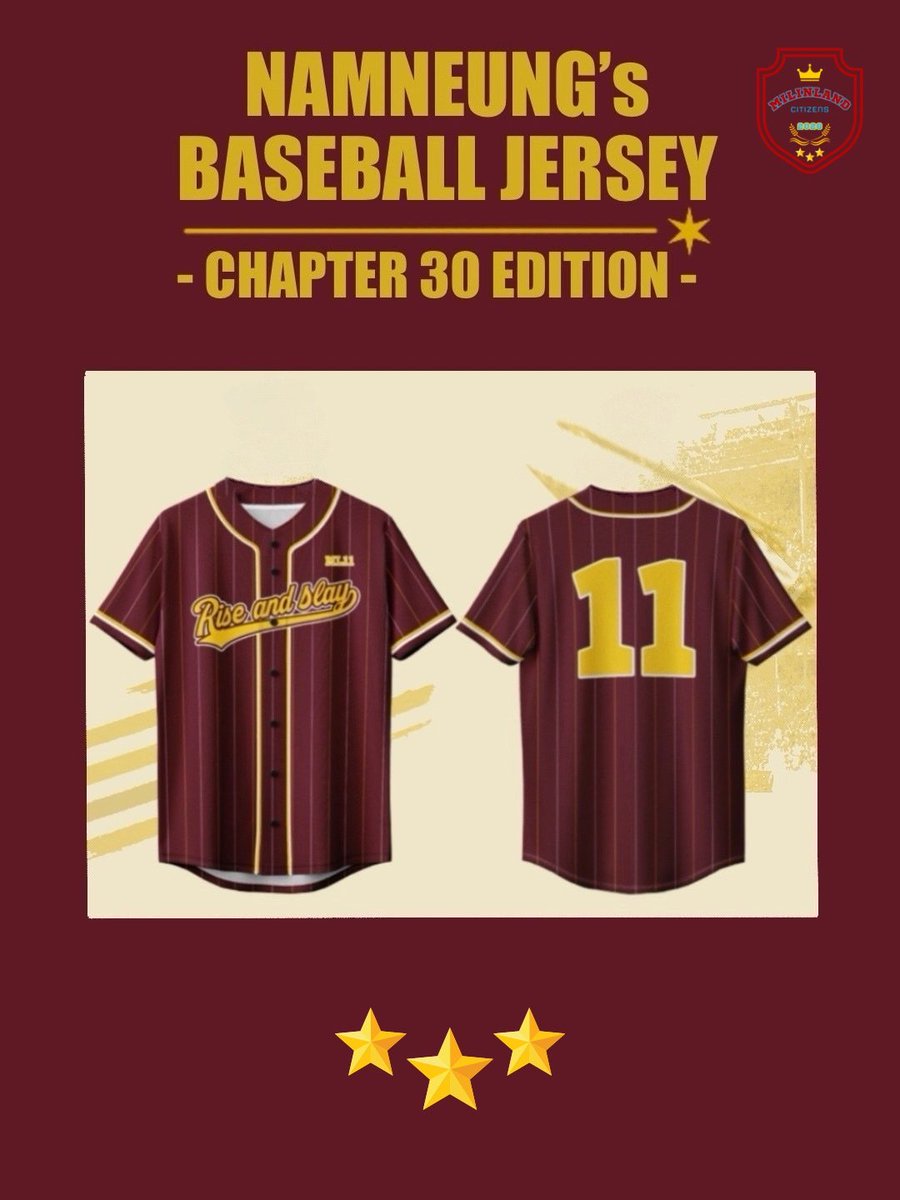 incent2015's tweet photo. NAMNEUNG’S BASEBALL JERSEY 
- CHAPTER 30 EDITION - 

Size  S M L XL 2XL ราคา 790 บาท
Size 3XL-10XL ราคา 890 บาท

เปิดให้สั่งแบบพรีออเดอร์ ตั้งแต่ 27 กันยายน 2569 เวลา 12.00 น. ถึง 14 ตุลาคม 2569 เวลา 12.00 น.

 PRE-ORDER at
🛒: Line Shopping : MiMi Official Store 
🔗: https://t.co/mmgI2duu3M

หมายเหตุ:  สินค้าเริ่มทยอยจัดส่ง 6 พฤศจิกายน 2569 เป็นต้นไป

Pre-orders will be available from 27 September 2026, 12.00 PM (GMT+7) until 14 October 2026, 12.00 PM(GMT+7). 
***For Shipping in Thailand only 
📦Shipping begins on 6 November 2026. Orders will be shipping gradually. 

#Namneung_Jersey30 
#NamneungMilinD