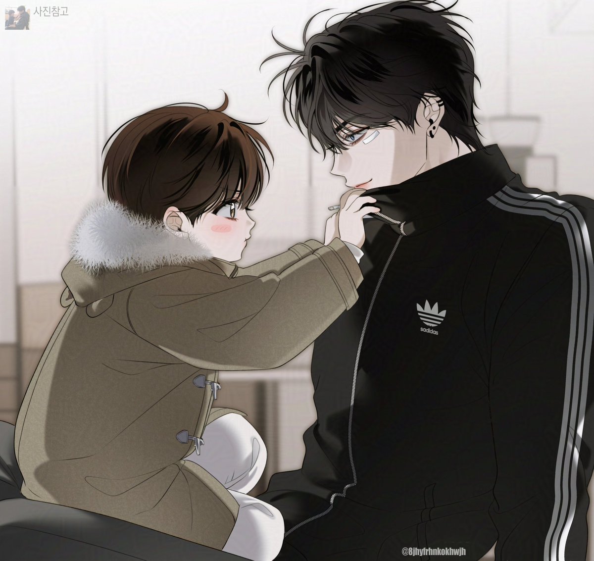 sasunarubl's tweet photo. I love that we have this kind of illustrations in which Jun is a child 🥹🐶🤎 and Yohan an adult who is taking care of him 😭🤎💙✨
#열여덟의침대 #EighteensBed https://t.co/ry0ECQPdPk