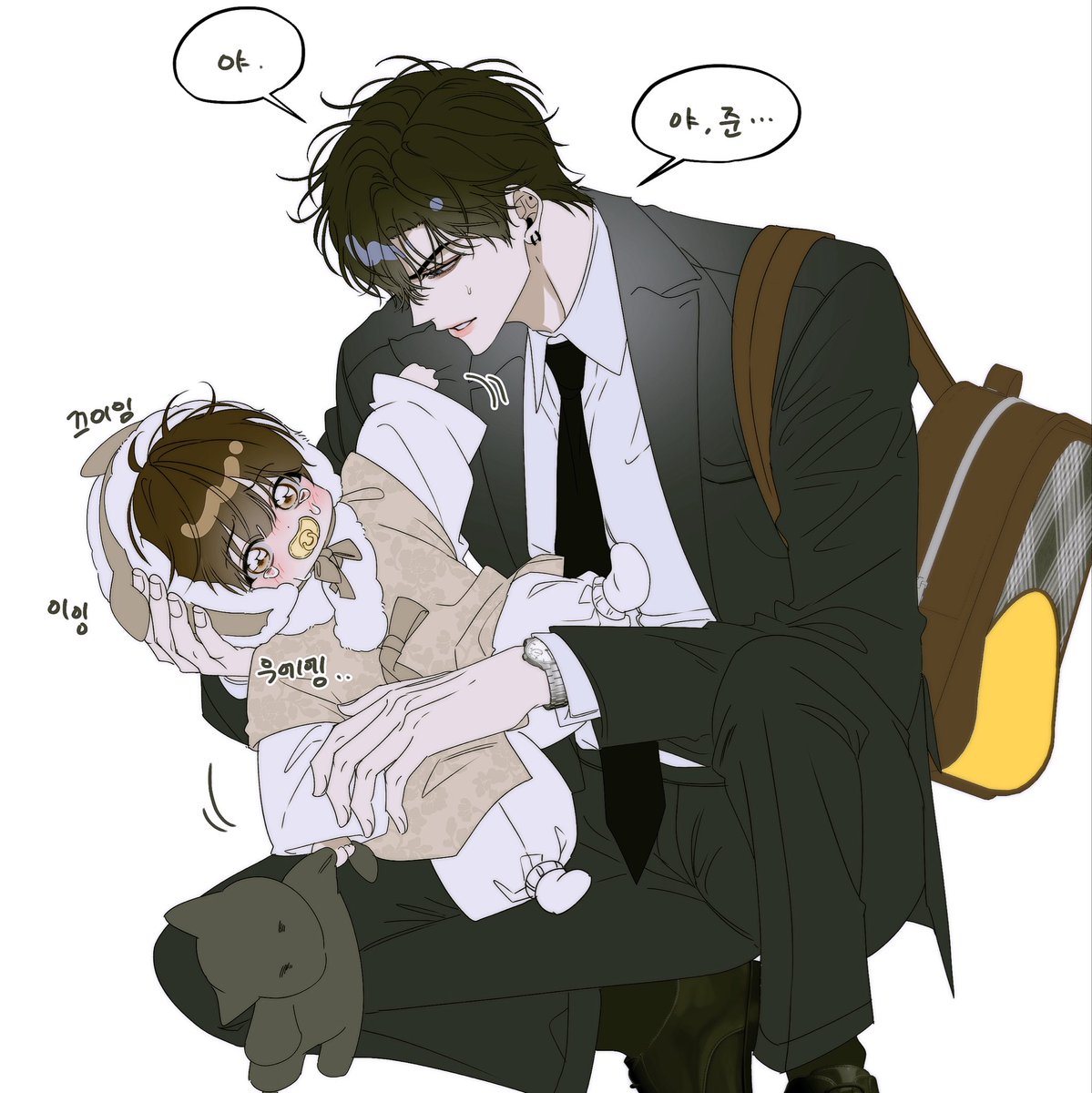 sasunarubl's tweet photo. I love that we have this kind of illustrations in which Jun is a child 🥹🐶🤎 and Yohan an adult who is taking care of him 😭🤎💙✨
#열여덟의침대 #EighteensBed https://t.co/ry0ECQPdPk