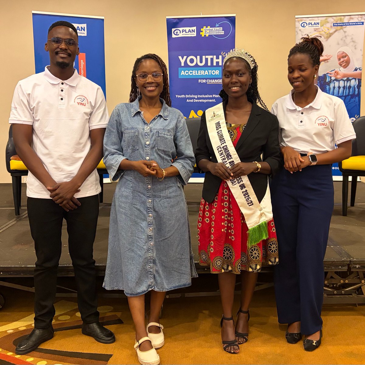 yinu_ircu's tweet photo. We affirm our commitment to placing young people at the centre of climate action. ππ±
Yesterday, we were honoured to be part of the Youth Climate Change #MiniCOPUg organized by @PlanUganda at Royal Suites Hotel, bringing together young people and stakeholders to engage on climate action ahead of COP31.
We were proud to sign the COP31 Young Climate Action Commitment, reaffirming our commitment to meaningful youth participation in climate action and decision-making.
The conversations explored climate finance, green jobs and the green economy, youth-led innovation, climate governance, adaptation, inclusion, and opportunities for young people to contribute to climate solutions.
We appreciate @PlanUganda for organising and inviting us to be part of this important conversation. Special appreciation to our Executive board Member @Mirembe__Winnie , who was among the organisers, for creating space for @yinu_ircu to participate.
#COP31 #MiniCopUG #ClimateAction