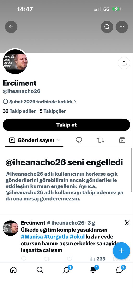 FtmOtr's tweet photo. KEŞKE BEKLESEYDIN DE CEVABINI VERSEYDIM HEMEN SILIP ENGELLEMEK NE DEMEK… ÇOK AYIP ETTIN ŞIMDI. ELALEMIN ÇOCUĞUNA VELET DERKEN IYI BIZ SANA IKI KELIME SÖYLEYINCE KAÇIYORSUN…AYIP AMAAA https://t.co/33tTZ3dB1O