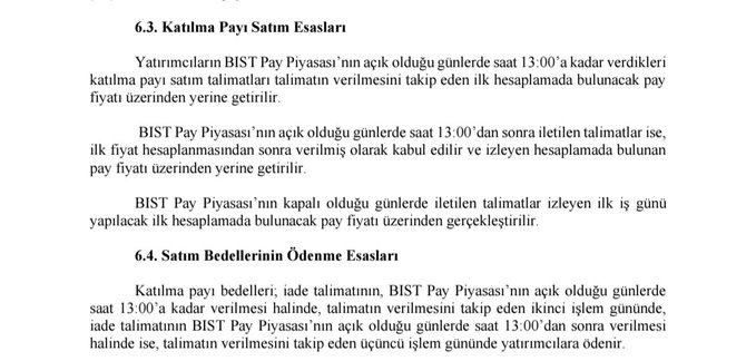 fonunmagdurlari's tweet photo. 🚨 #THF TEFAS'TAKİ 59.8 MİLYAR TL'LİK ÇIKIŞIN RESMİ VE TEKNİK GERÇEĞİ: BU PARA HANGİ GÜNÜN İŞLEMİ?

17 EYLÜL'DE SATIŞ EMİRLERİNİZ BU YÜZDEN Mİ İPTAL EDİLDİ?

Sosyal medyada dönen kafa karışıklıklarına son noktayı koyuyoruz. THF fon izahnamesi ve Takasbank TEFAS takas kurallarına göre takvim tartışmasız şekilde şudur:

1- Valör (T+2) Kuralı: THF hisse senedi yoğun bir fondur ve resmi satış valörü T+2 iş günüdür. TEFAS tablosundaki "Tedavüldeki Pay Sayısı", satış emri verildiğinde değil; takasın tamamlandığı gün düşer. Dolayısıyla 18 Eylül Cuma günü takası tamamlanıp fondan silinen 25,9 Milyar adet pay (59.8 MİLYAR TL); 16 EYLÜL ÇARŞAMBA GÜNÜ SAAT 13.00'E KADAR VERİLEN SATIŞ EMİRLERİDİR!

2- "Perşembe satanlar" iddiası neden teknik olarak imkansızdır?

Birincisi; T+2 valörlü bir fonun takası 24 saatte gerçekleşemez.
İkincisi; 17 Eylül Perşembe günü saat 13.30'da SPK işlemleri durdurdu, TEFAS kapatıldı ve tek bir işlem dahi yapılamadı.
3- Kişi Sayısı Yalan Söylemez: Tabloya bakın:

16 Eylül Çarşamba kişi sayısı: 206.326
18 Eylül Cuma kişi sayısı: 214.299 Fondan 60 milyar lira çıkarken kişi sayısı düşmüyor, aksine 8 bin kişi artıyor!
Bu matematik tek bir gerçeği ispatlar: 16 Eylül Çarşamba günü henüz kriz kamuoyuna tam yansımamışken, içerideki birkaç devasa imtiyazlı balina hesabı 60 MİLYAR LİRALIK blok satış emrini girdi ve 18 Eylül Cuma günü parayı tıkır tıkır kasadan tahsil etti!

Ertesi gün (17 Eylül Perşembe) durumu fark edip satışa koşan yüz binlerce küçük yatırımcıya ise TEFAS ekranları kilitlendi, "508: Fon işleme kapalı" denilerek red verildi ve vatandaş batık hisselerle içeride kilitlendi!

Küçük yatırımcıya kepenk indirilirken, 16 Eylül'de kasayı boşaltan o ayrıcalıklı hesaplar kimlerdir? MASAK ve SPK bu 60 milyar liralık transferin arkasındaki isimleri derhal açıklamak zorundadır!

Biz kendi hakkımızı savunmazsak kimse bizim yerimize savunmaz!

📌 CİMER, KDK, SPK, Bankalar, TBB, BDDK, e-Dilekçe ve tüm milletvekillerine tek tıkla şikayet gönderebileceğiniz güncel hazır metinler için platformumuzdaki şikayet sihirbazını kullanın: https://t.co/uynIzCiE0L

#tly #thf #tmv #tp2 #pnu #fsu #doh #dfi #TeraMağduriyetiSonBulsun #fonmağdurları #FonMagdurlari #TefasMagdurlari #SPK #MehmetSimsek #TBMM #CIMER #KDK #DDK #TEFAS #Takasbank #Fibabanka #akbank #garanti

@55erhanusta @cevdetakaychp @spkgovtr @Takasbank @memetsimsek