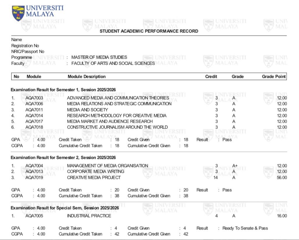 teeeeradech's tweet photo. y’all… i want to cry… just received my final semester’s results for my master’s programme… and… i passed… and is ready to graduate… i’m a master’s degree holder now… i’m so happy… and i graduated with a CGPA of 4.0… from the country’s #1 university 😭😭😭 https://t.co/ao5EDcJpEi
