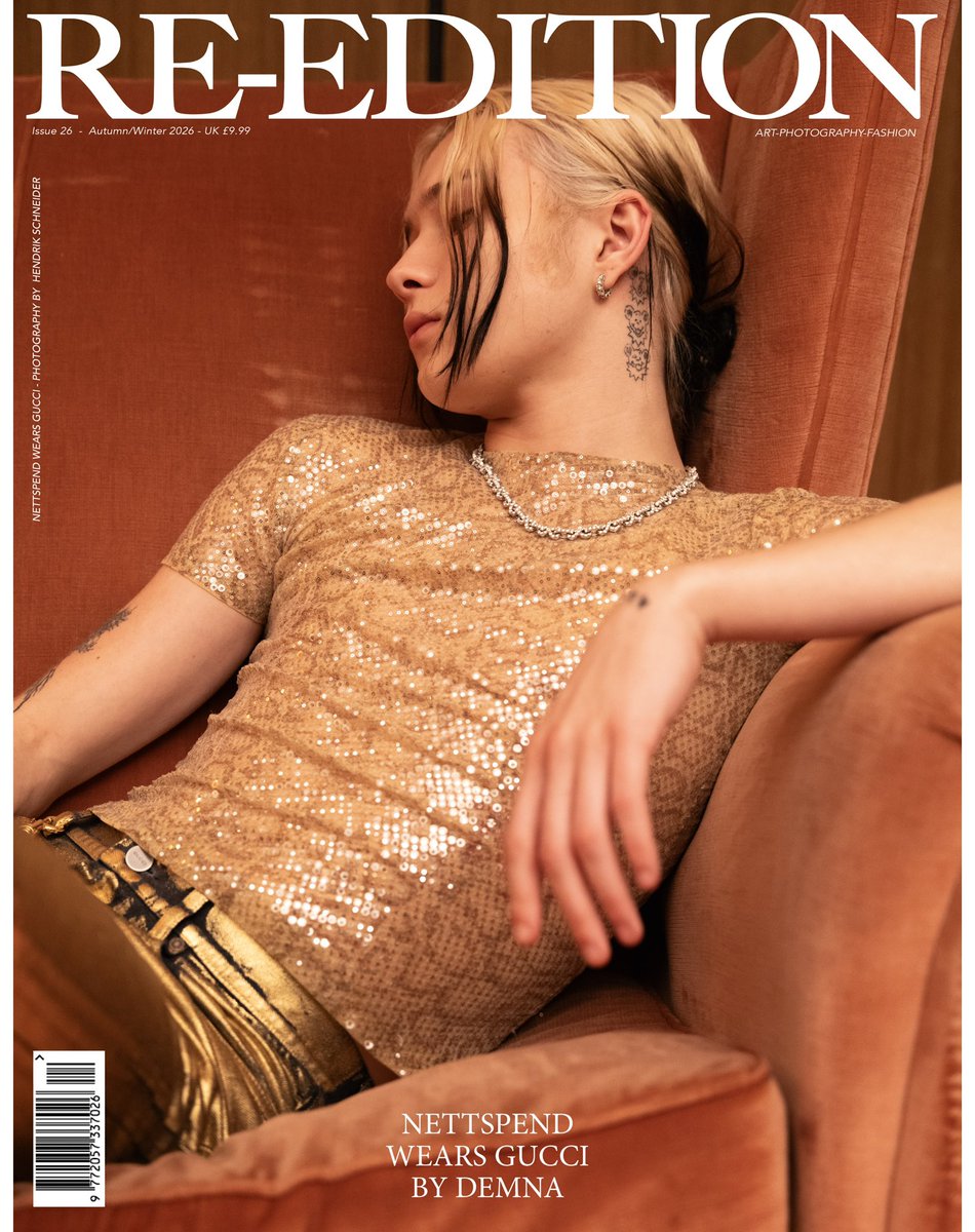 NETTDEFENDER's tweet photo. Nettspend wearing Gucci by Demna, featured in Re-Edition Magazine’s Autumn/Winter 2026 Issue 26 🔥 https://t.co/fpvLcfl4Um