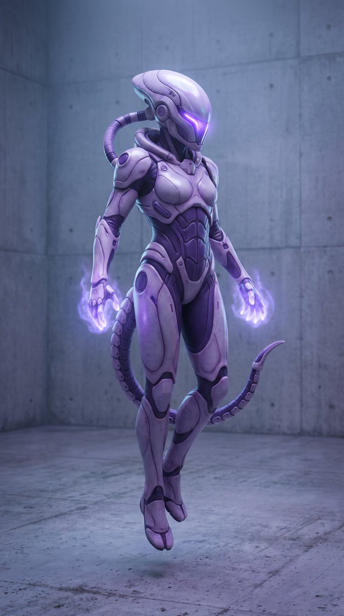 Fsouza54's tweet photo. She wasn’t built to follow orders. She was built to evolve.

#AIart #AIGenerated #SciFi  #DigitalArt #CharacterDesign https://t.co/5A6gFknHzf