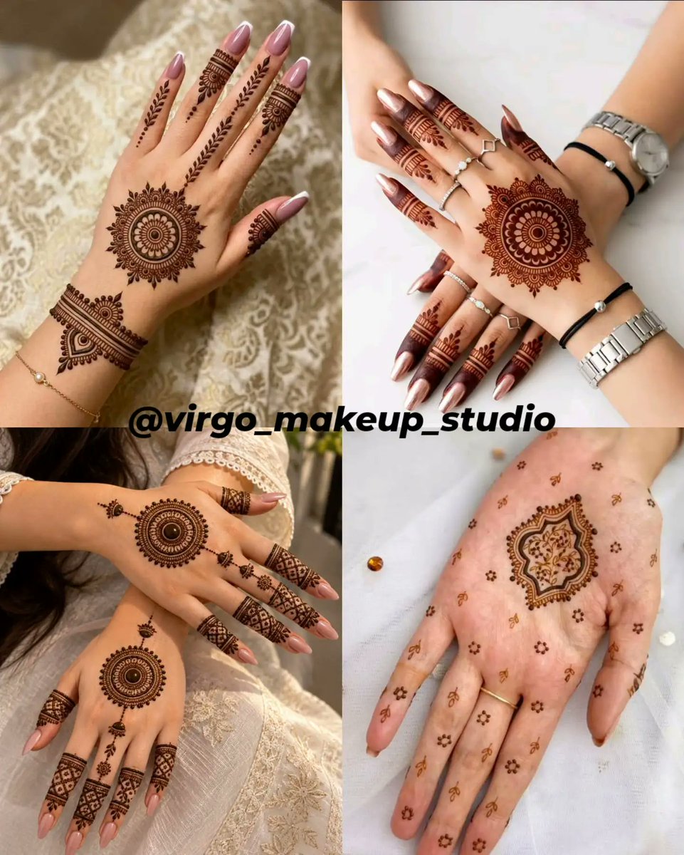 KristinMccik's tweet photo. Eid ya Shaadi? In 4 mehndi designs mein se kaunsi lagwaogi? 1. Minimal Gol Tikki
2. Bold Mandala
3. Dulhan wali Dual Hand
4. Cute Chhote Phool

Meri favourite 4 hai. Aapki kaunsi hai? Comment karein aur post save karna na bhoolen! https://t.co/cwImxvkJCv