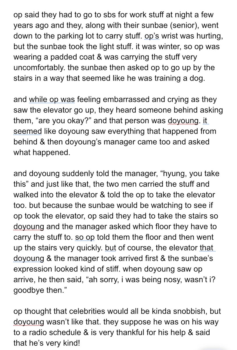 NCTDAOYlNG's tweet photo. doyoung’s ability to make people write essays about him really goes to show how wonderful of a person he is 🥹 https://t.co/7HFUKFdP5Z