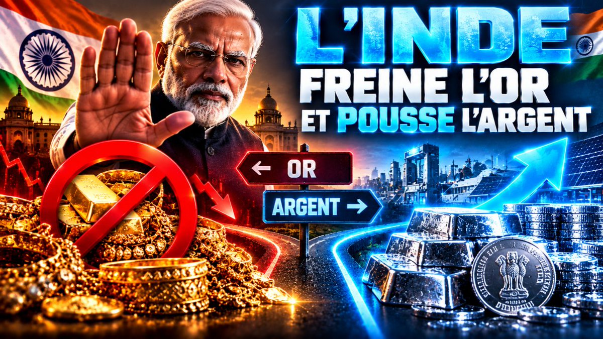 HADESsilverFR's tweet photo. L’INDE FREINE L’OR… MAIS VEUT DE L’ARGENT À TOUT PRIX !  
Pourquoi l’Inde cherche-t-elle à ralentir les achats d’or de sa population tout en donnant une place de plus en plus importante à l’argent métal ?

https://t.co/1HXONxp4mP https://t.co/qKaRI0pFJ6