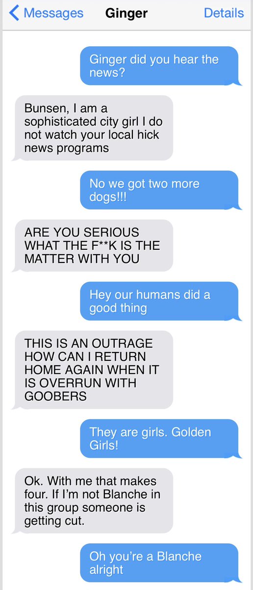 bunsenbernerbmd's tweet photo. Two new family members have joined the pack under very tough circumstances.

What does that mean for:

During the week a dog named Bunsen texts his family.

Those texts are saved.

Today they are shared.

This is Texts From Bunsen! https://t.co/joEQxGR6Xj
