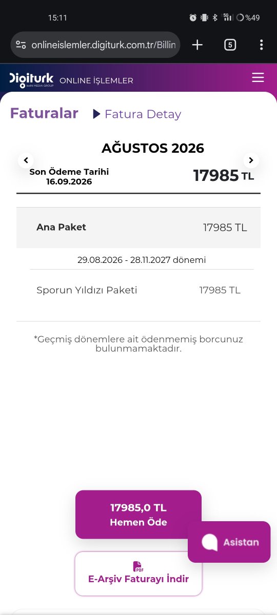 canimoglu13's tweet photo. Abone no: 1025946666

Taahhüt için arıyorsunuz, kabul ediyorum ama taahhütü başlatmayıp üstüne böyle fatura gönderiyorsunuz, yetmiyor her yere başvurmama rağmen dönüş bile yapmıyorsunuz. 
@DigiturkDestek @digiturk @ticaret https://t.co/hmkTRRfgCN