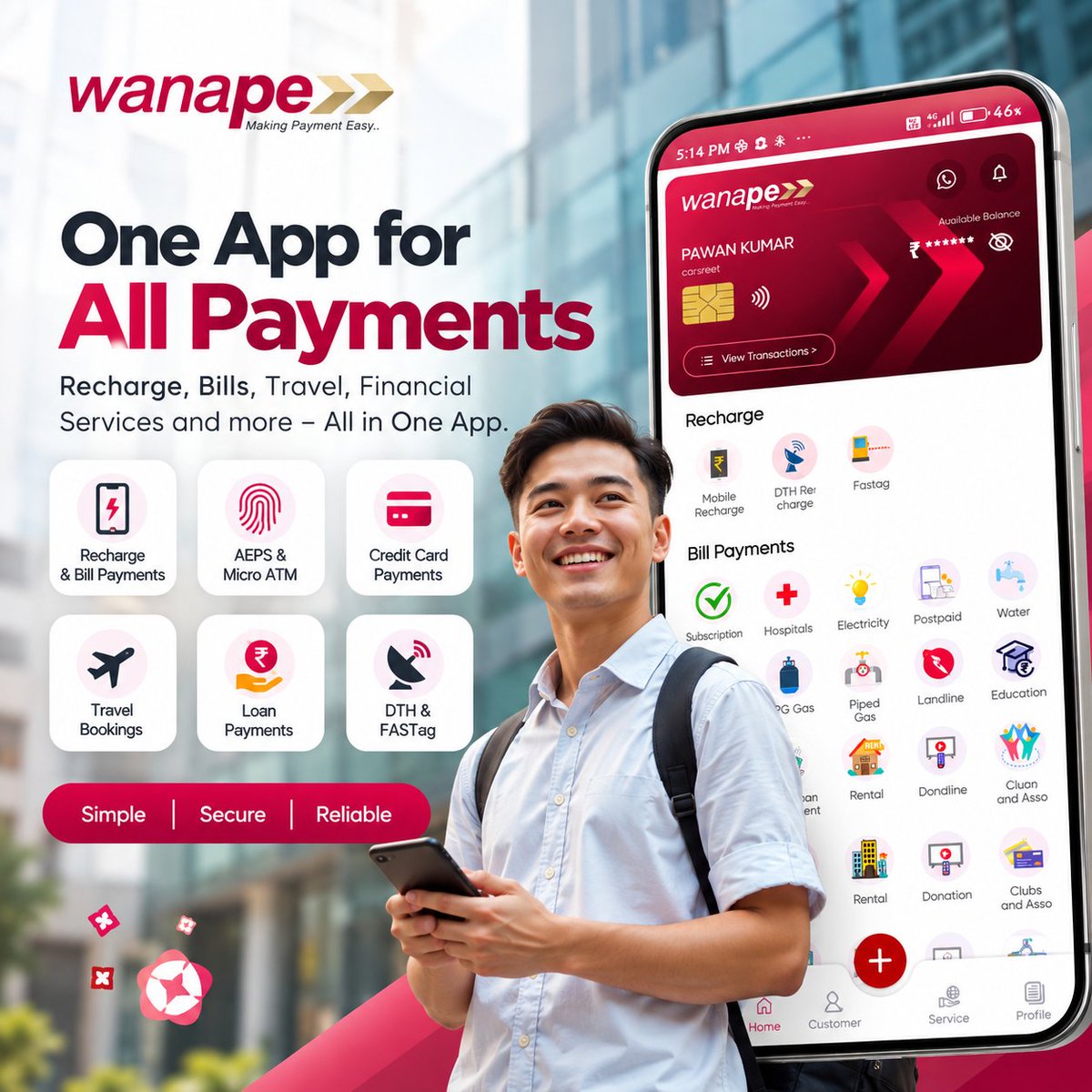 VanoxD92693's tweet photo. One app. All payments. No limits. 

Wanape — Recharge, Bills, AEPS, Credit Card Payments, Travel &amp; more, all in one place.

Simple | Secure | Reliable

#Wanape #DigitalPayments #Fintech #OneAppAllPayments #AEPS #BillPayments #FASTag #PaymentApp https://t.co/Go6jtCBbZg