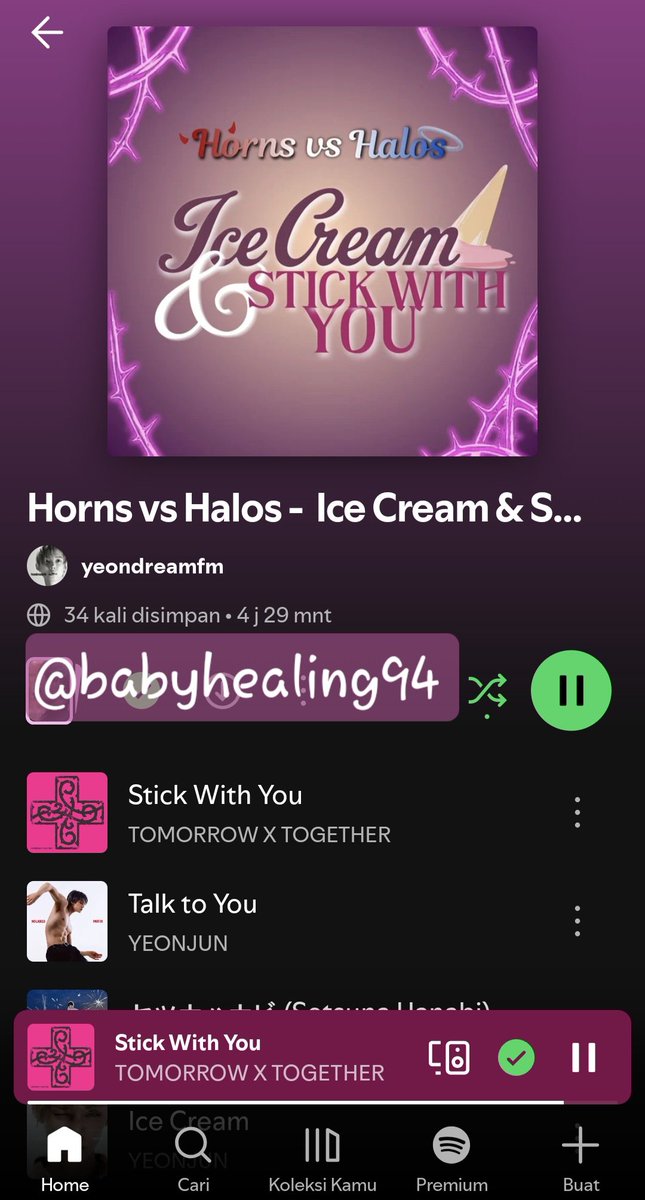 babyhealing94's tweet photo. 25/09/2026
ICE CREAM & SWY (P)
#TeamDevilbatu
HORNS vs HALOS STREAMING PARTY
#TOMORROW_X_TOGETHER #YEONJUN https://t.co/lQq6oPje4F