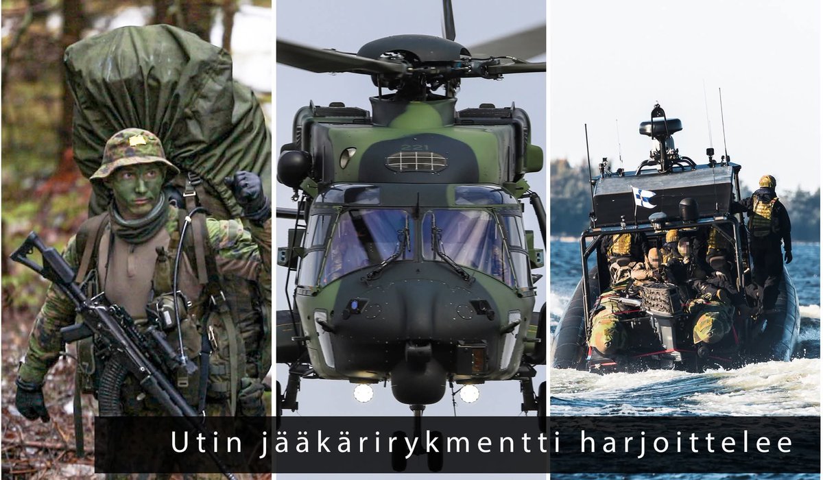 UtinJR's tweet photo. Utin jääkärirykmentti harjoittelee syys-lokakuussa Kaakkois-Suomessa, Länsi-Suomessa, Pohjois-Savossa ja Pohjois-Karjalassa -- mukana helikoptereita.
▶️ https://t.co/MYQF1iVppa
#UTJR #FINSOF #HEKOP #helikopterit #NH90 #MD500 #erikoisjoukot #valmius #suorituskyky https://t.co/YmY0RkBM7x