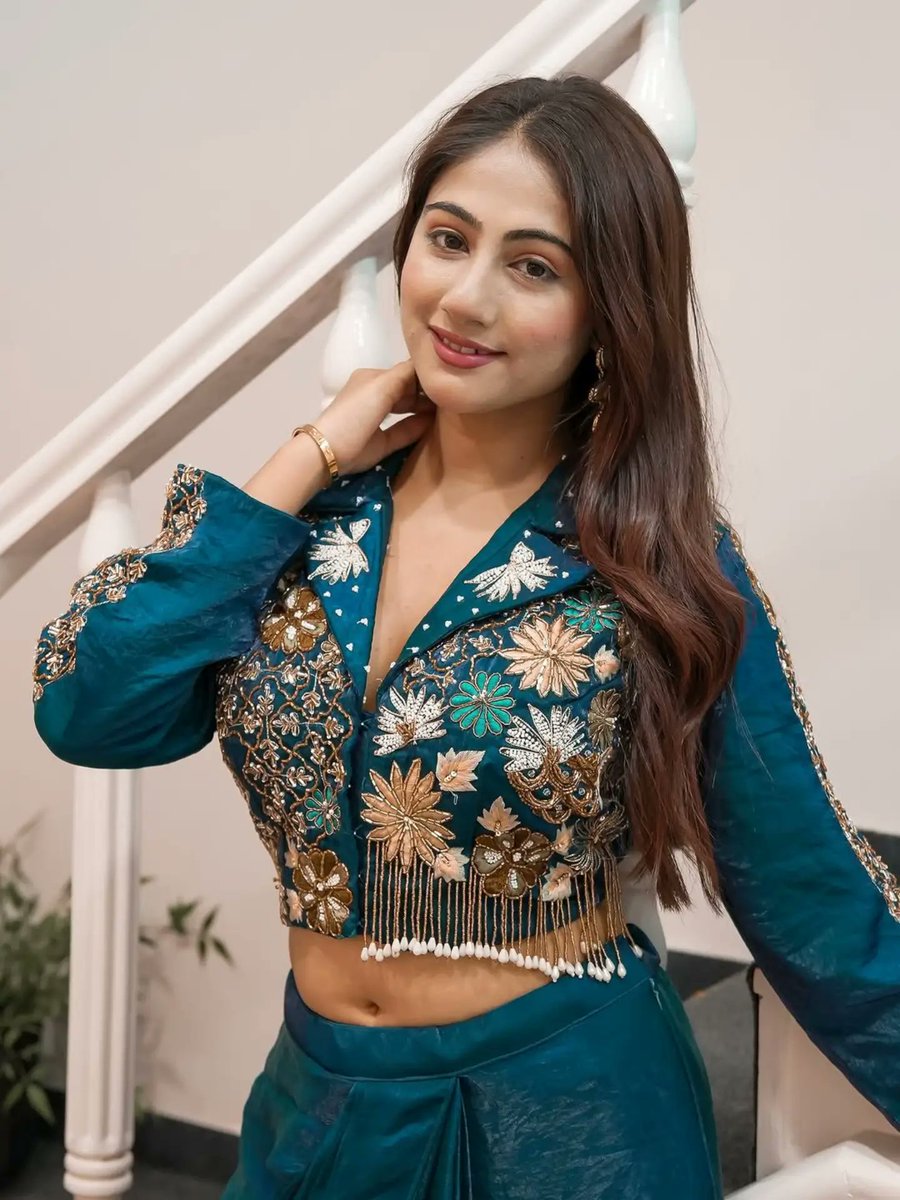 LeanCoffenpkt's tweet photo. Get festive-ready in our western two-piece set with semi-bead embroidery. Includes a fully stitched adjustable blouse (M–XXXL) and comfort-fit dhoti. Ready to wear. Price: ₹1, 399. https://t.co/jIuCmLFx5d