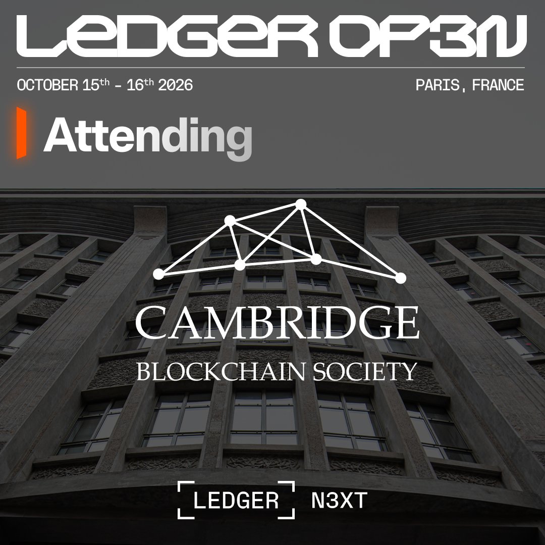camblockchains's tweet photo. We'll be at @Ledger Op3n in Paris, 15-16th October.

Last year's edition was one of the best-run events we attended, so we're glad to be back. See you there 🇫🇷

#LedgerN3XTCollab https://t.co/VBzThUOQ9m