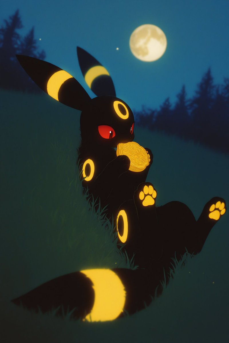 Ch4ra114514's tweet photo. #Umbreon 中秋节快乐（你的月饼正在被月伊布攻击） https://t.co/gR50WQw6gv