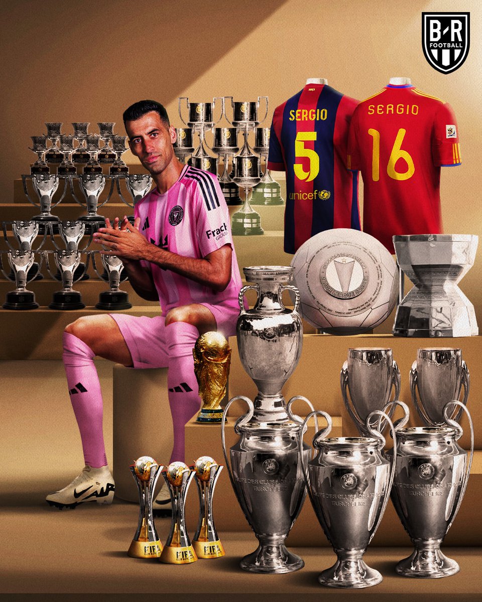 brfootball's tweet photo. It’s been one year since Sergio Busquets called time on his epic career.

One of the greatest midfielders of his generation.

He won it all 👏🇪🇸 https://t.co/pXSwaTJagP