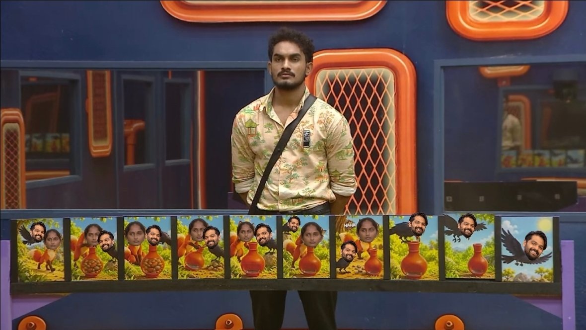 nvvevadra's tweet photo. Rey evad ra edi chesindhi ma anna ante lekka lekunda poyendhi😭😭
#BiggBossTelugu10 https://t.co/mMsrBciZg3
