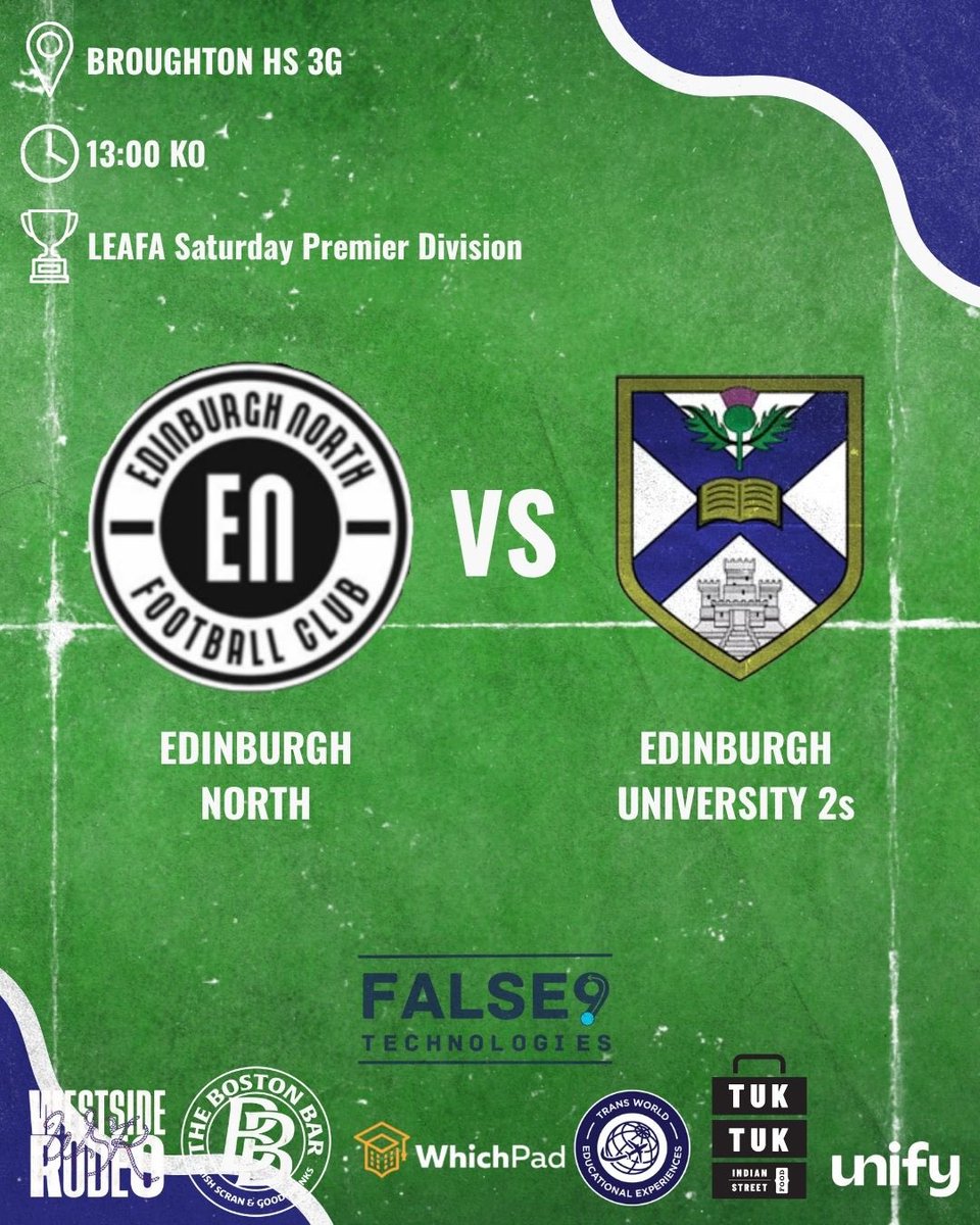 EdinburghUniAFC's tweet photo. Our first full weekend of fixtures this season!

The 20s start off the weekend tonight with their game against Arniston whilst action elsewhere takes place tomorrow 🙌

#OCOL💚💙 https://t.co/JgShztO5vK