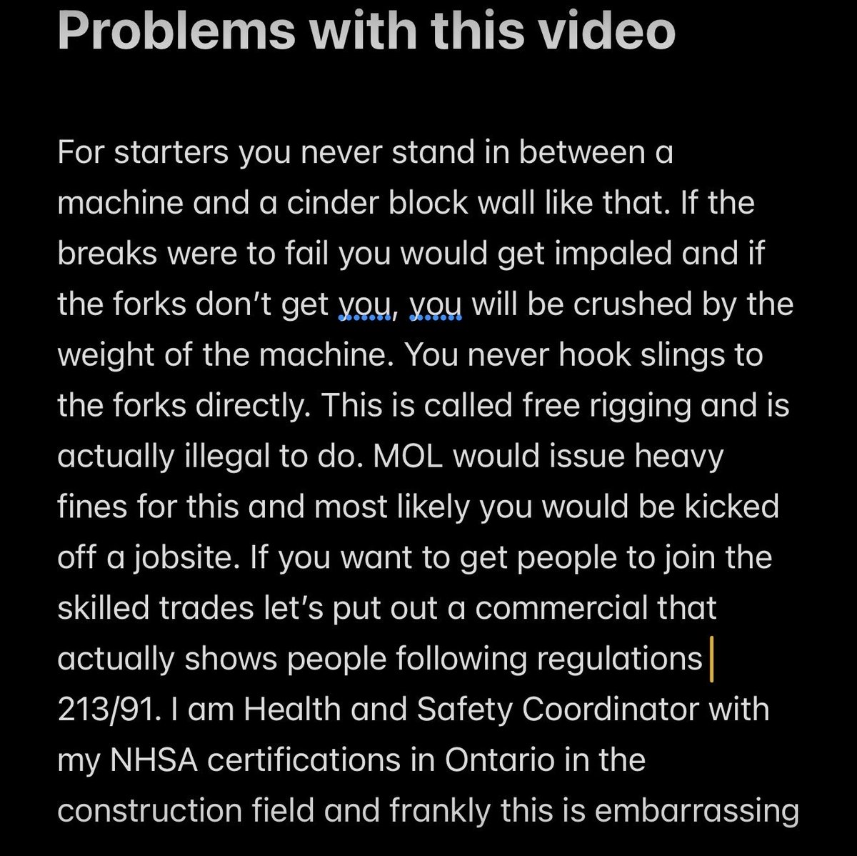 RyanBerridge1's tweet photo. @fordnation you might want to have this commercial removed since it shows many violations https://t.co/olfC2gULqi