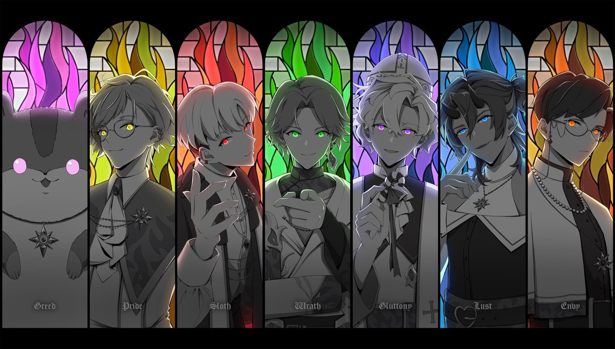 kaikuuuuu_'s tweet photo. 🔥火焰教x七宗罪🔥

#阿萬人迷 #no萬here https://t.co/L9QD2sO8cD