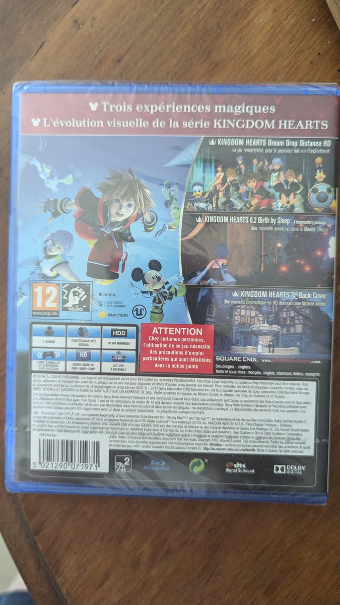 NamuXPlay's tweet photo. Réception du 25/09 🤟🏻
#Kingdomhearts final chapter prologue II.8.
Je l'ai eu 14€ sous blister officiel. Alors que j'ai déjà vu le jeu sans blister dans la tranche de 15-20€.
#sony #ps4 #NoCDNoPLAYSTATION #nocdnobuy #squarenix https://t.co/0u8zlxp2yY