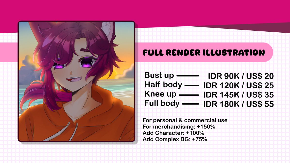 hxs00526's tweet photo. --🦊Sept-Oct commission open! 
♡/⟳ appreciated!

ᯓ➤ full render / colored sketch / monochrome / painting
ᯓ➤ open 3-15 slots
ᯓ➤ payment via QRIS/e-wallet &amp; VGen
ᯓ➤ locals can order via dm

── .✦ https://t.co/SpNHrtTc2U
#vgencomms #vgen #commission https://t.co/kOn0ijEJxB