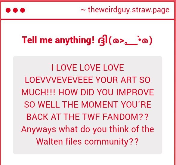 weird0thatguy's tweet photo. Awwe...Thanks, Anon! I myself, did not expect to improve but with the help with other artists, especially Mallow the crocodile, had helped me! As for the twf community, it gave me the happiness I've ever had in months, people here are funny and creative! https://t.co/v3w0yV6y5v