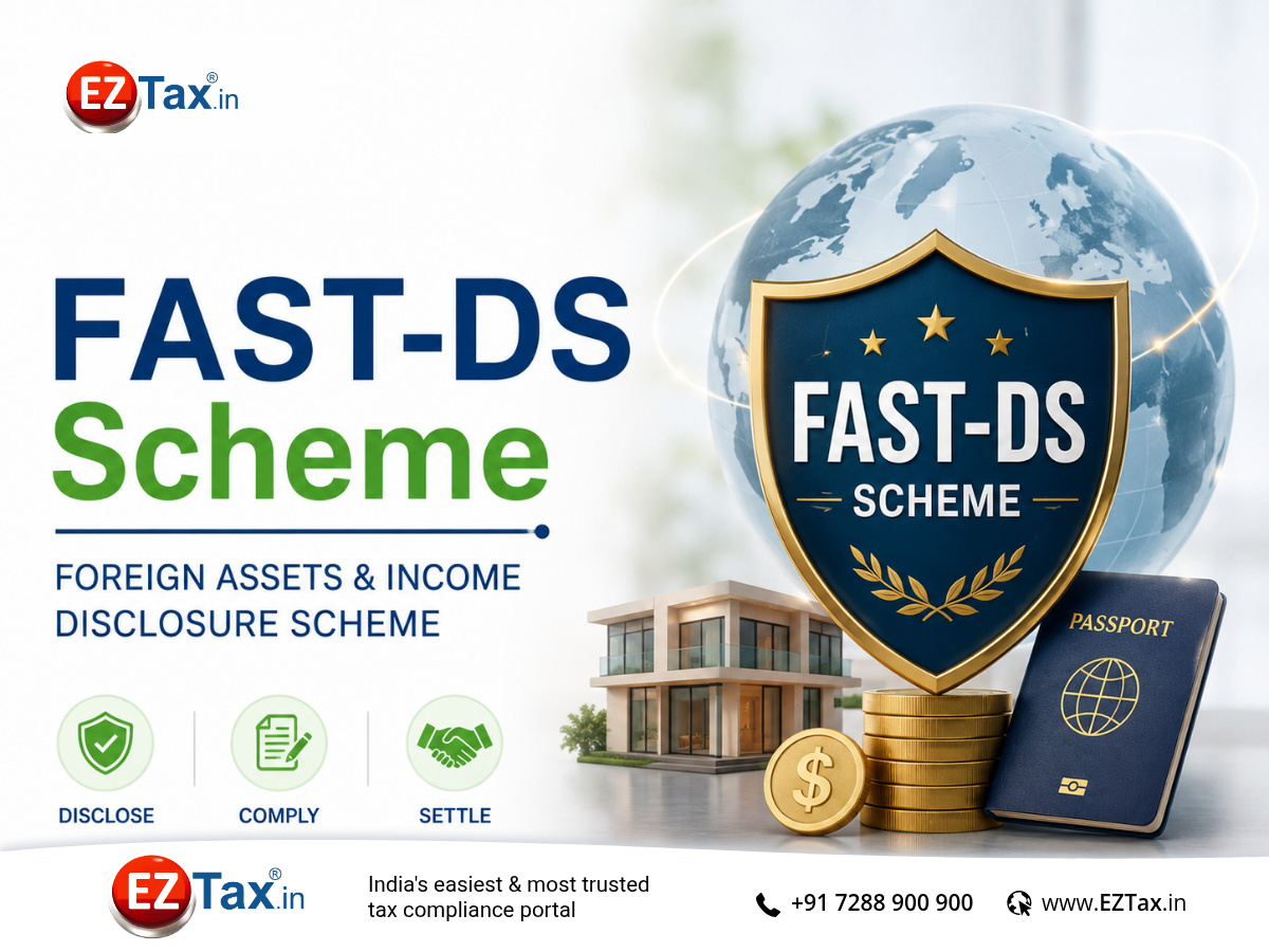 EZTaxIndia's tweet photo. 🚨 Today, ITD sent email alerts to utilise "Foreign Assets Disclosure Scheme" (FAST-DS). The window will end by December 31st 2026. The process is a multi-stage.

Check if you are having RSU, ESOP, ESPP or NRI or foreign traveller https://t.co/p3kG1YkaNa https://t.co/JwzV9OEQaQ
