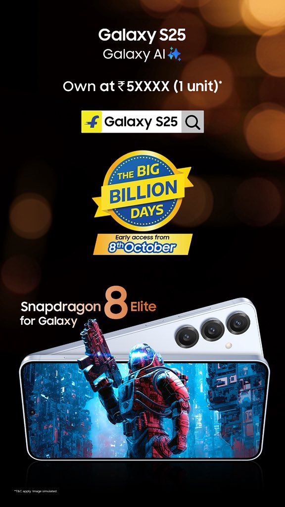 GarvKhatri09's tweet photo. Incredible offers on Samsung flagships this Flipkart sale season!⚠️🔥 #galaxys25fe #galaxys25ultra #galaxys25 #galaxyai @SamsungIndia https://t.co/L5czBlVKGb