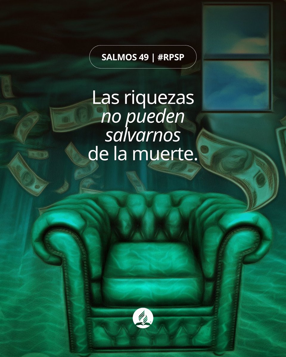 AdventistasDIA's tweet photo. Las riquezas no pueden librarnos de la muerte. Salmos 49 nos invita a poner nuestra confianza en Dios, nuestro buen Pastor y nuestra esperanza más allá de la tumba. #RPSP https://t.co/NXpW6NPhLz