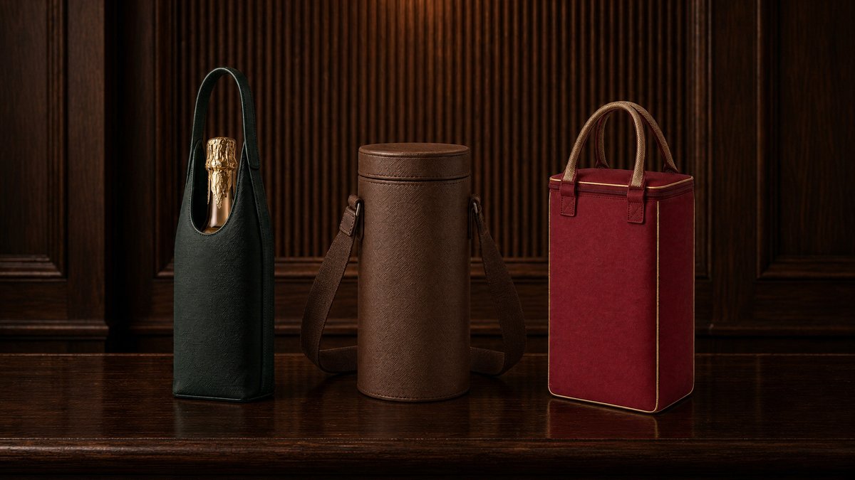 KargoPackaging's tweet photo. Metropolitan Luxe: packaging that gets the attention first.

Insulated Champagne Sleeve. Leatherette Wine Cylinder. Canvas Double Bottle Carrier.

One of six worlds from The Fall of the Bottle.
https://t.co/OwBcJ1En2C https://t.co/shIGBxeBt5