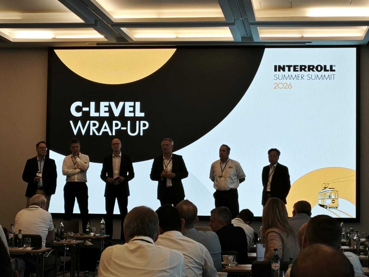 InterrollGroup's tweet photo. Shaping our 2027 roadmap at the Interroll Global Summer Summit in Lisbon! 🇵🇹🚀

Leadership aligned on strategic initiatives, execution plans, and customer-driven growth. Plus, an insightful session with Yang Wang (AGIBOT) on speed and embodied AI in robotics 🤖. https://t.co/C1PWpwsUQM