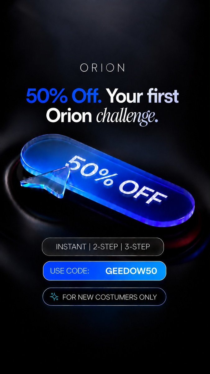 Geedow_'s tweet photo. 🚨 $50K GIVEAWAY 🚨

We’re giving away 5 × $10K Orion Funded accounts to the community 

How to enter:
✅ Follow @OrionAffiliates @Orionfundedcom
✅ Follow @Geedow_ @the_Musa7
✅ Retweet and tag 3 friends 

That’s it

5 winners. $50,000 in total funding

Good luck everyone https://t.co/oz63b1iArE