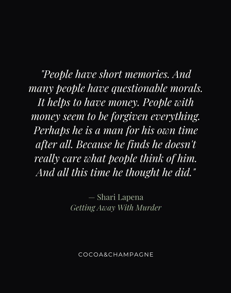 CocoaCurations's tweet photo. Book Review: Getting Away With Murder / Shari Lapena (2026)

https://t.co/Mqjz9IZ1gU https://t.co/1InJt0bGjf