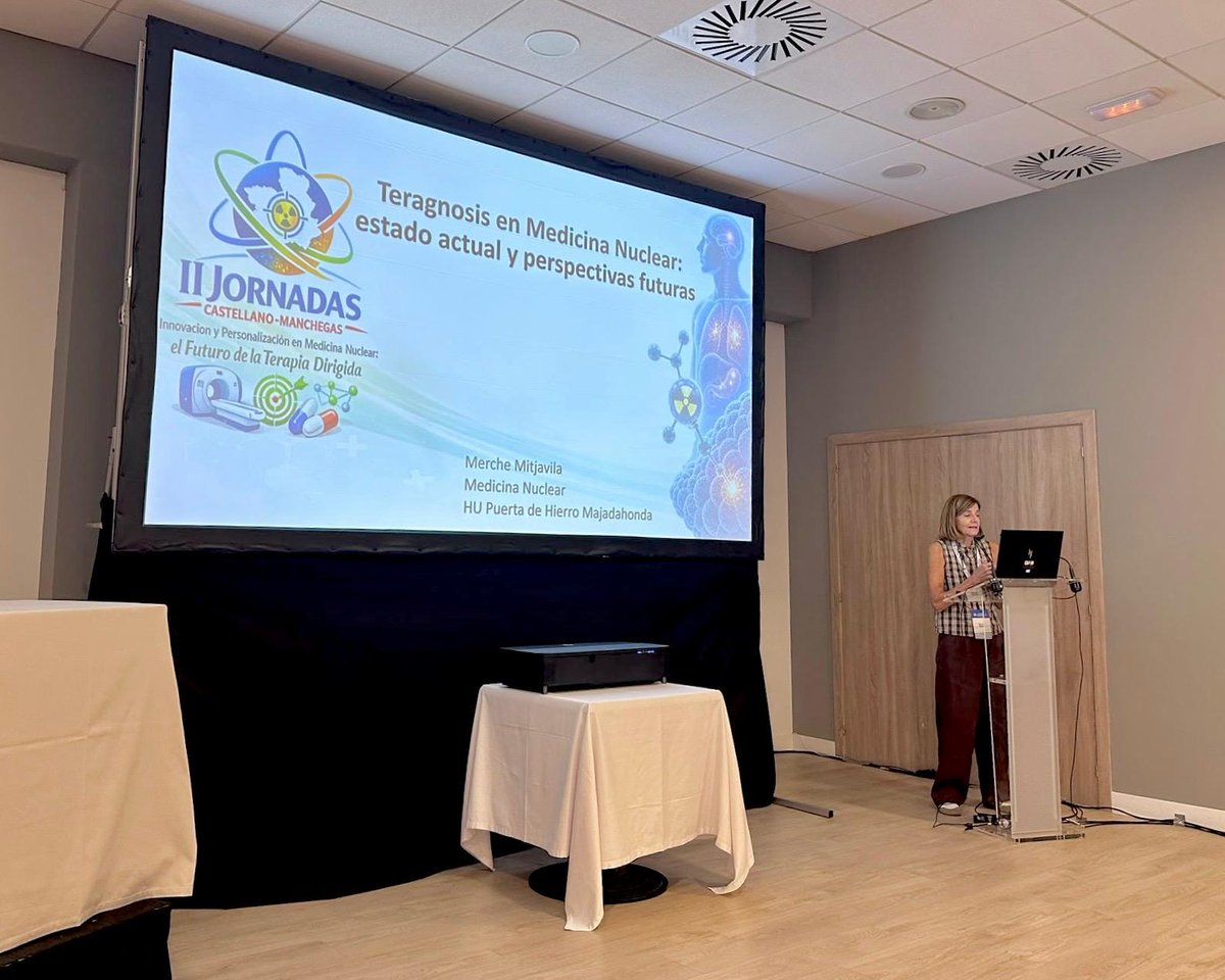 SEMNIMoficial's tweet photo. 📍 La SEMNIM está presente en las II Jornadas Castellano-Manchegas de Medicina Nuclear (Guadalajara), organizadas por la @scmmn_clm, que reúnen a profesionales de Medicina Nuclear, Oncología y Urología en torno a la terapia dirigida.
#SEMNIM #MedicinaNuclear https://t.co/e9oT9aQvDK