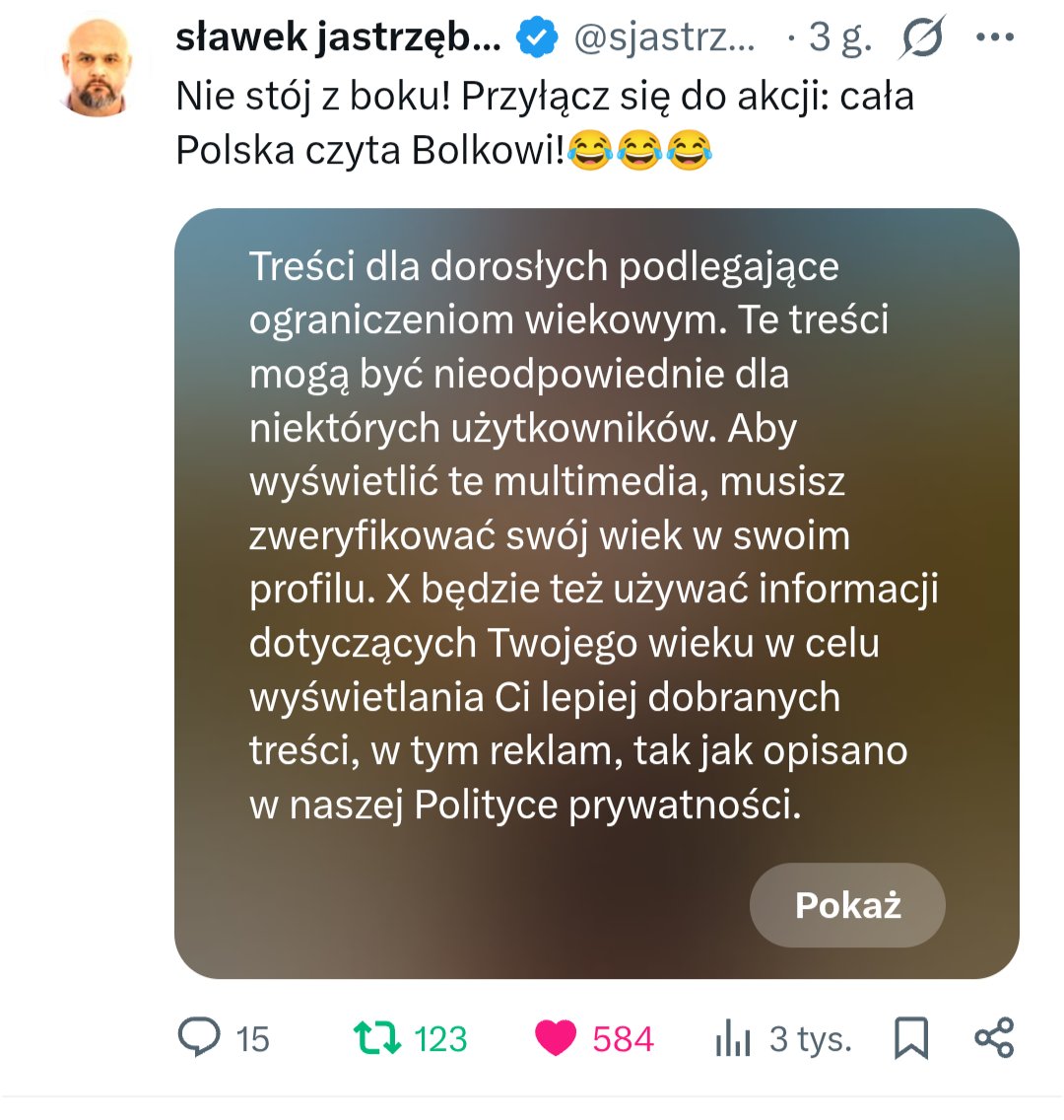 KrzysztofOmny's tweet photo. @sjastrzebowski Ło ludzie. Już "cenzurują na hasło Bolek.😱🤣 https://t.co/RuHSUsefxN