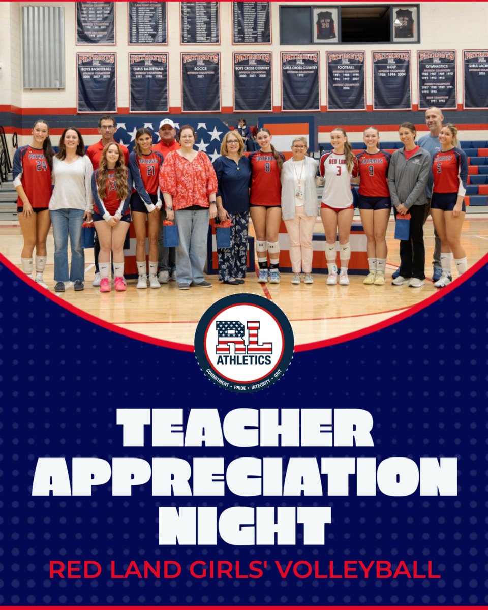 RedLand_AD's tweet photo. Last night, our Varsity Girls' Volleyball team seniors recognized a teacher who made an impact on the academic careers!
#thankyouteachers!

📷Zimpics https://t.co/HNmzFesaL6